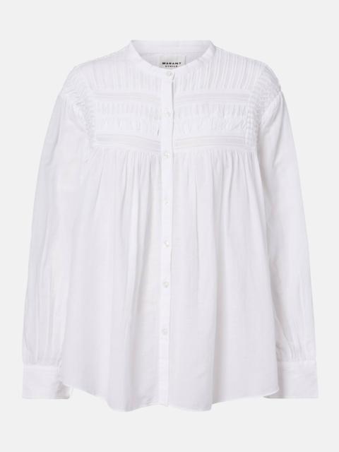 Isabel Marant Étoile Elodia embroidered cotton-blend blouse