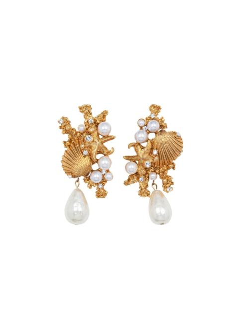 Reef pearl-detailing earrings