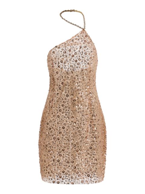 THE NEW ARRIVALS ILKYAZ OZEL Exclusive Slit Sequined Mini Dress