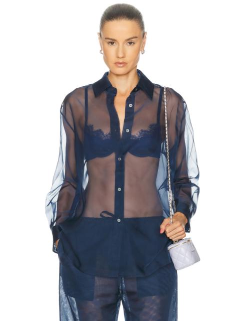 RENGGLI Organza Button Up Shirt