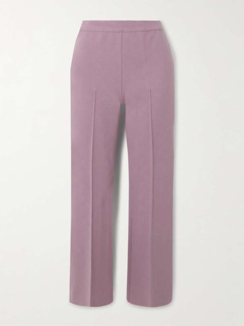 HIGH SPORT Cropped cotton-blend slim-leg pants Purple