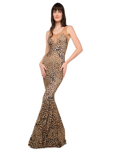 NORMA KAMALI RACER FISHTAIL GOWN