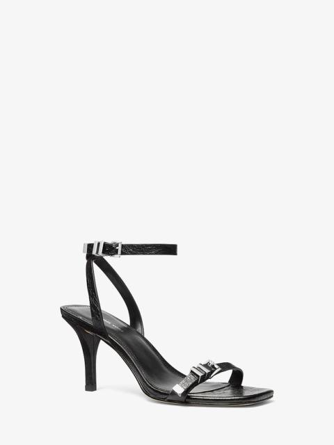 MICHAEL KORS Darrington Crackled Leather Sandal