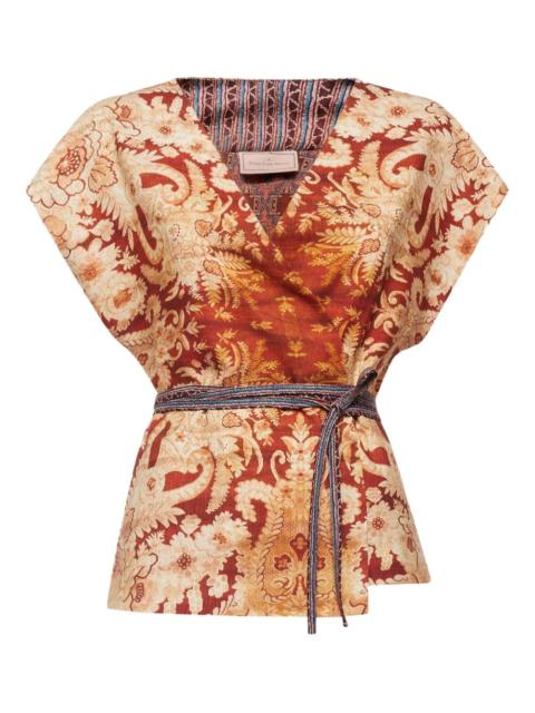 Pierre-Louis Mascia floral-pattern V-neck top