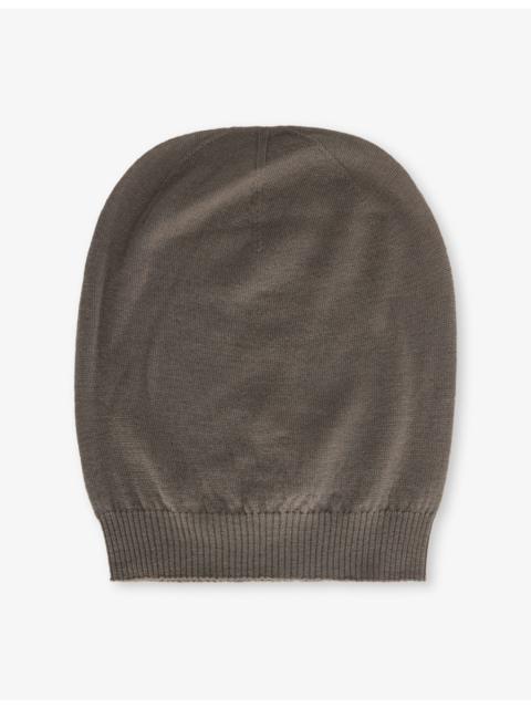 Rick Owens Domed Knitted Wool Beanie Hat