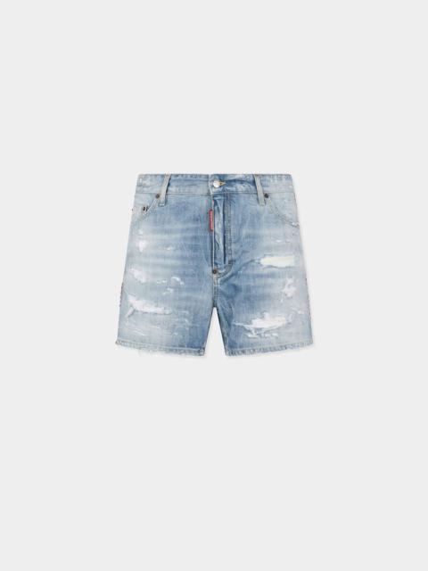 DSQUARED2 BE PROUD WASH BRO SHORTS