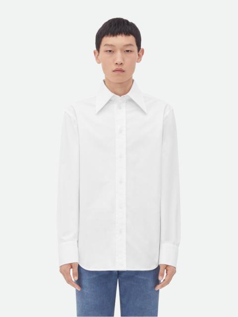 Cotton Shirt With Top Stitching