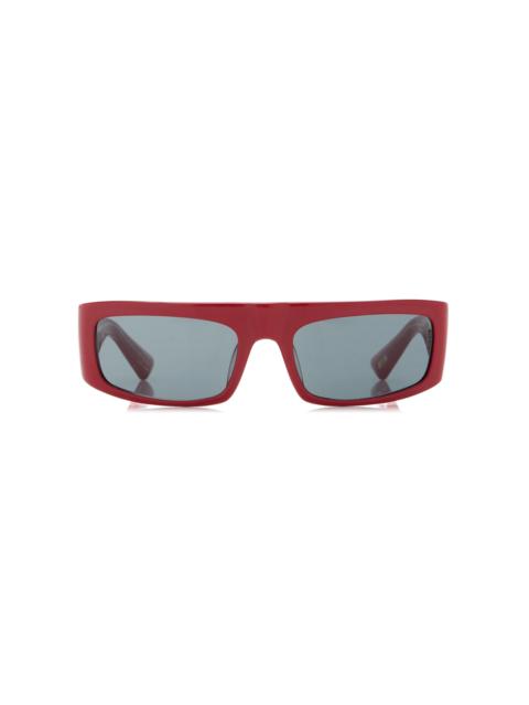 KHAITE x Oliver Peoples 1979C Square-Frame Acetate Sunglasses red
