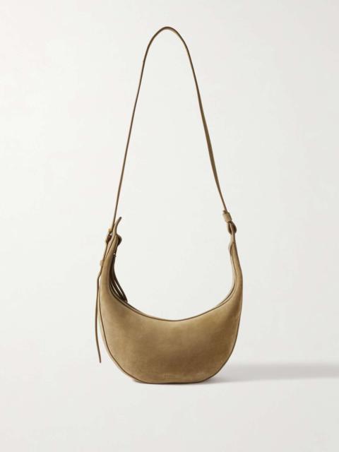 KHAITE Augustina small suede shoulder bag Brown