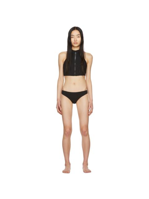 Black Zippered Front Bikini