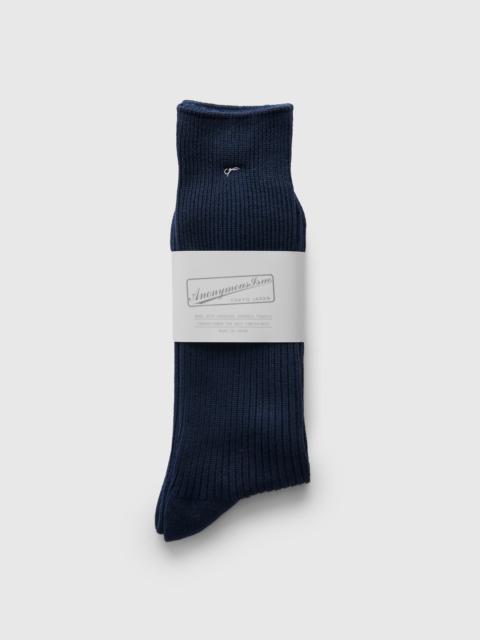 ANONYMOUSISM Brilliant Crew Sock in Navy