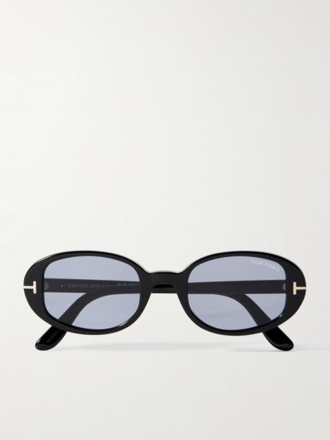 TOM FORD Iggy Oval-frame Acetate Sunglasses