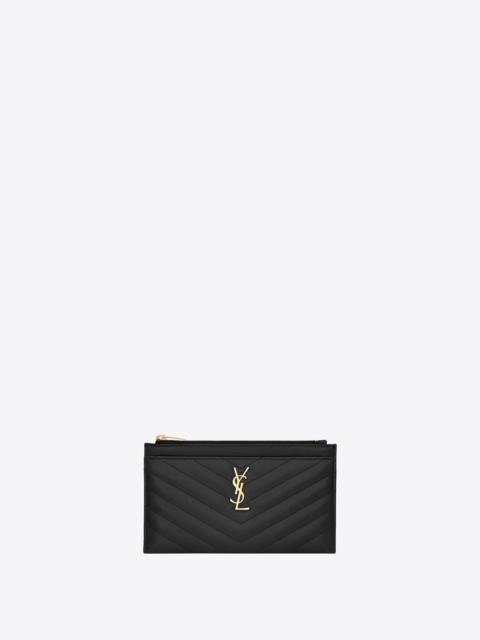 SAINT LAURENT cassandre saint laurent matelassé small bill pouch in grain de poudre embossed leather
