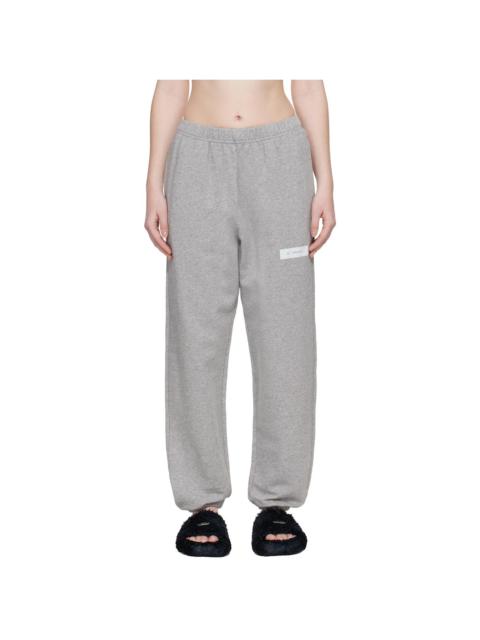 MM6 Maison Margiela Gray Unbrushed Cotton Sweatpants