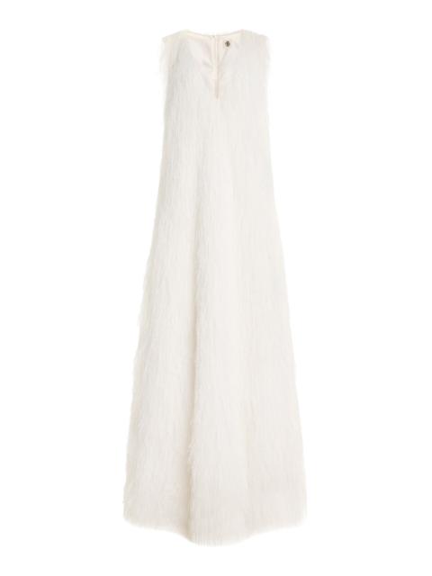 The Garment Sally Faux Fur Gown white
