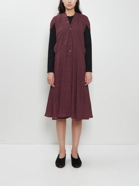 Junya Watanabe Georgette Flower Print Layered Dress
