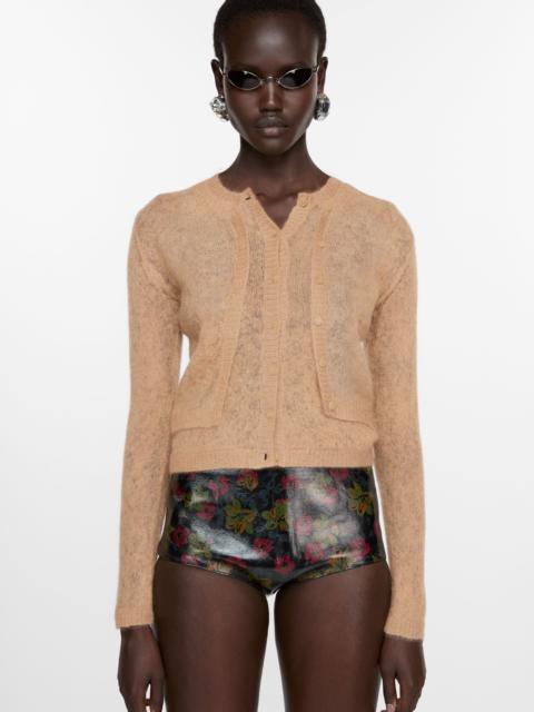 Acne Studios Layered mohair cardigan - Beige