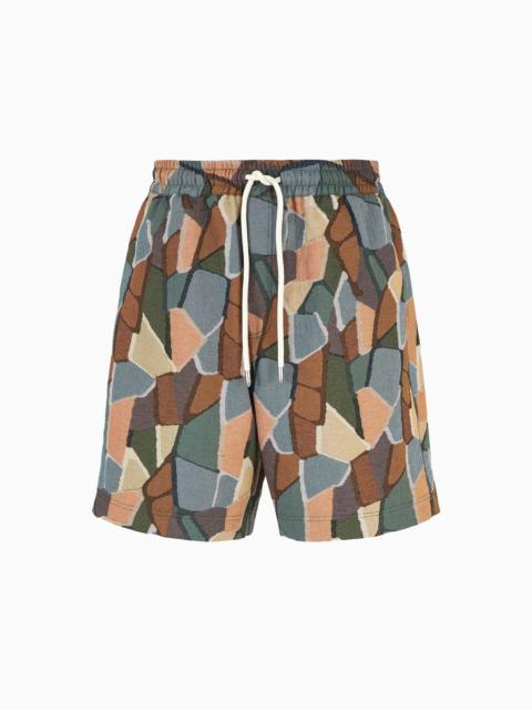 EMPORIO ARMANI Emporio Armani Sustainability Values Capsule Collection organic jacquard Gobelin fabric drawstring B