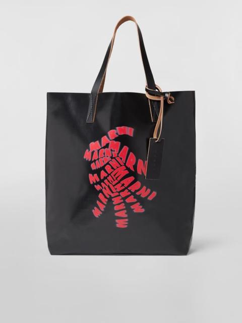 Marni NORTH-SOUTH TRIBECA PVC SPIN PRINTED SHOPPING BAG