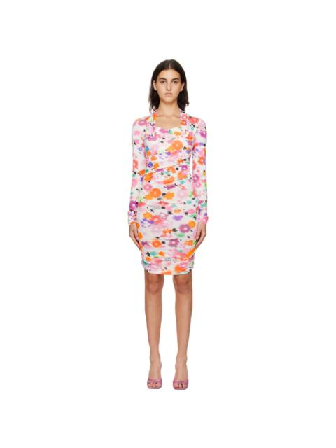 MSGM White Print Minidress