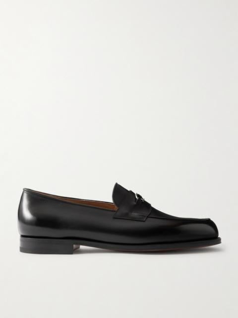 John Lobb Lopez Embellished Leather Penny Loafers