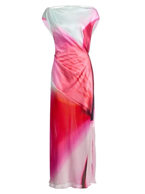 SIGNIFICANT OTHER Women's Farrah Dyed Draped Maxi Dress - Tropical Bloom