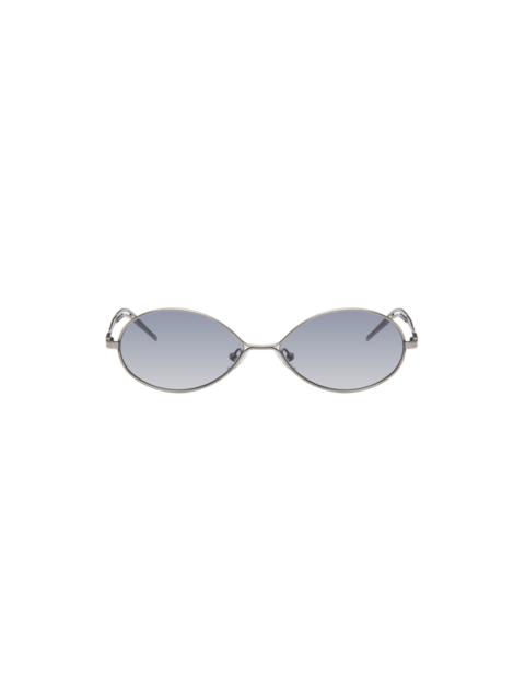 Song for the Mute SSENSE Exclusive Silver 'The Teardrop' Sunglasses