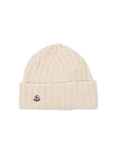 Moncler logo-patch cashmere-blend beanie