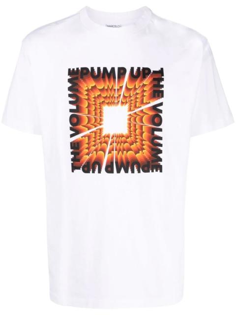 Marcelo Burlon County Of Milan Pump Up the Volume slogan T-shirt