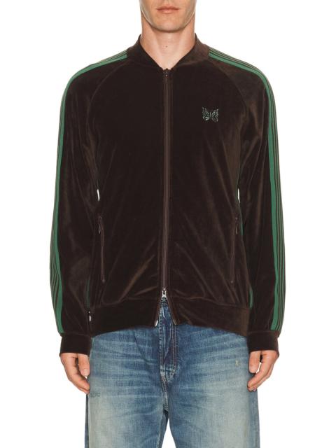 NEEDLES Rib Collar Track Jacketin Brown