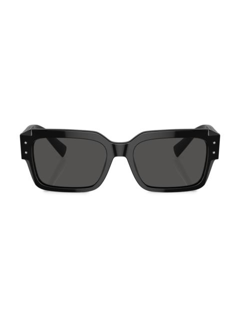 Dolce & Gabbana Men's 56MM Square Sunglasses - Black Dark Grey