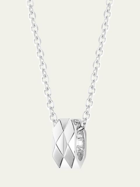 Boucheron Facette 18K White Gold Pendant Necklace