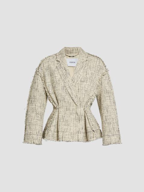Erdem MOULINE TWEED FITTED JACKET