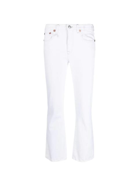 R13 flared cropped jeans