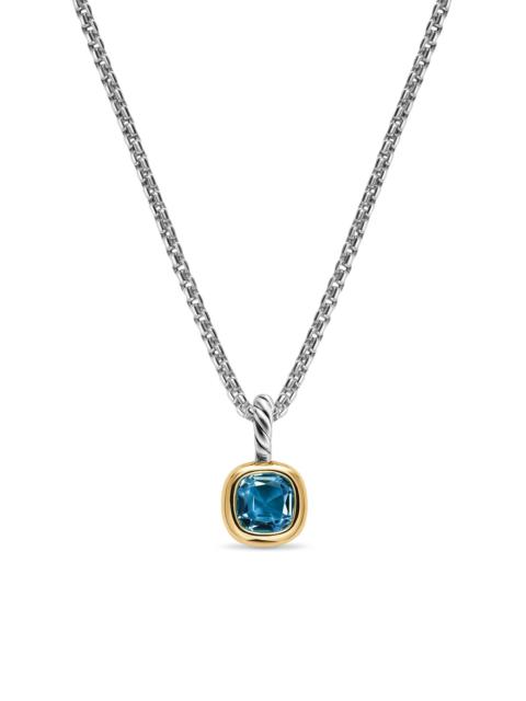 DAVID YURMAN Women's Mini Cushion Cut Amulet in Sterling Silver - Hampton Blue Topaz