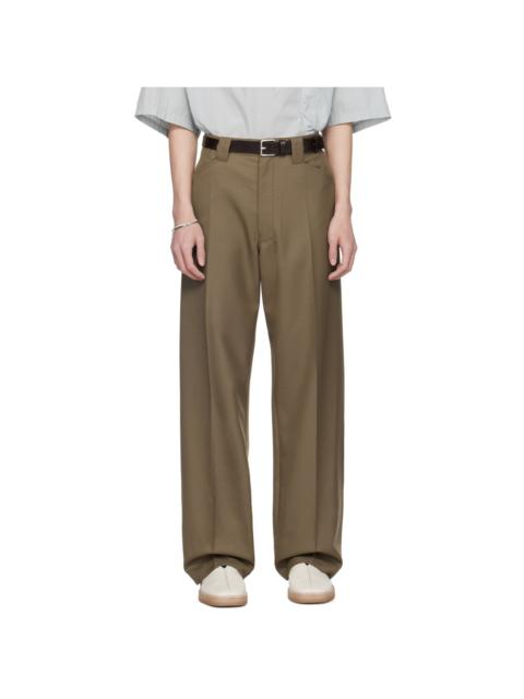 Taupe Straight Trousers