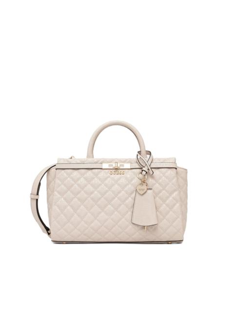 GUESS USA Idra quilted charm tote bag