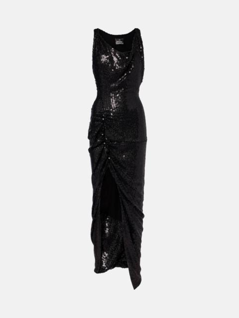 Vivienne Westwood Liz sequined asymmetric midi dress