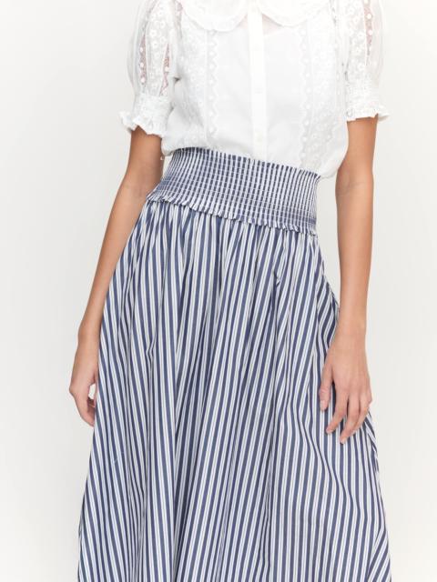 Hill House Home The Delphine Nap Skirt - Navy Stripe