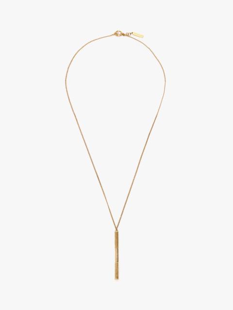 Victoria Beckham Cufflink Pendant Necklace In Light Gold
