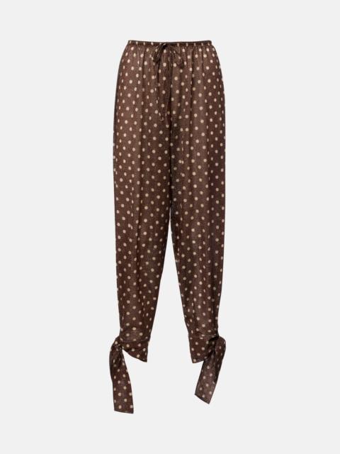 Oséree Lumière polka-dot tapered pants