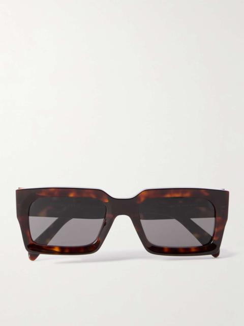 CELINE Rectangular-Frame Tortoiseshell Acetate Sunglasses