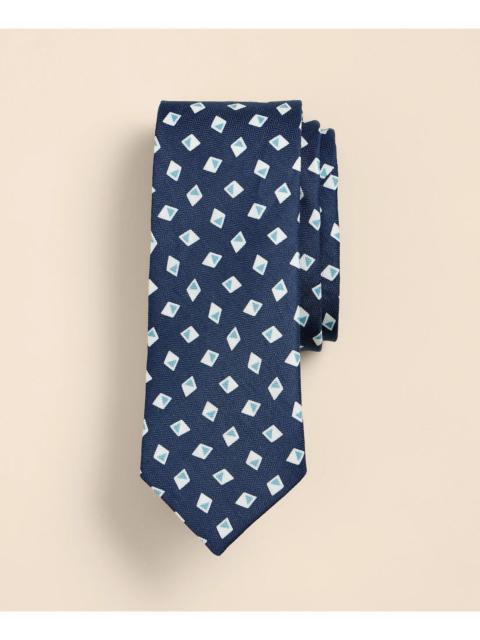Brooks Brothers Silk-Linen Diamond Tie