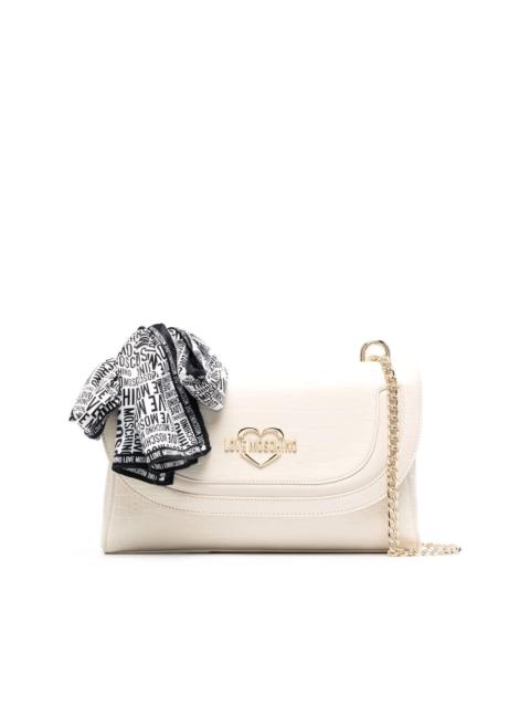 Moschino crocodile-effect faux-leather shoulder bag
