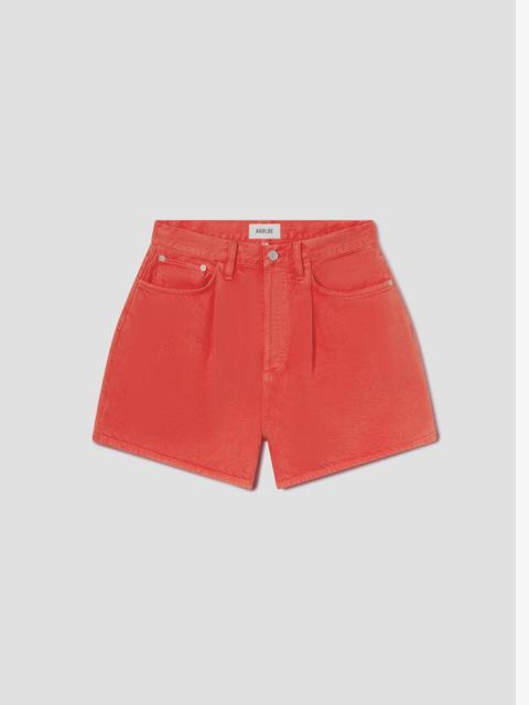 AGOLDE RHODA PLEATED A-LINE SHORT IN CARNIVAL