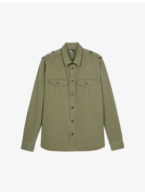 The Kooples Patch-pocket regular-fit cotton shirt