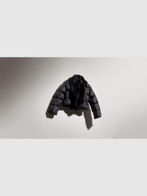 GUCCI Padded polyester jacket with shearling