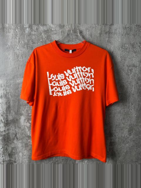 Louis Vuitton Louis Vuitton Wave Bullet Letter Logo Short Sleeve Top