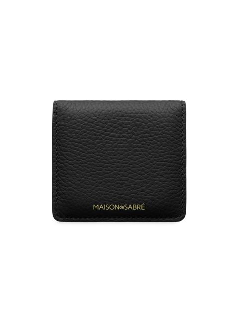 MAISON de SABRÉ Leather Compact Mirror - Rouge Noir