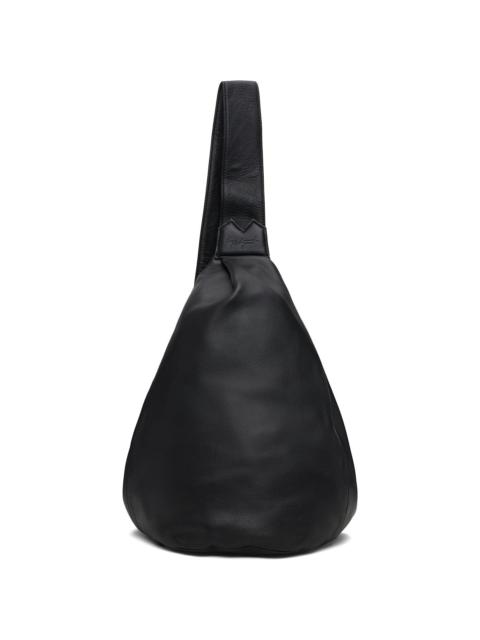 Yohji Yamamoto Black Tuck Sling Medium Bag